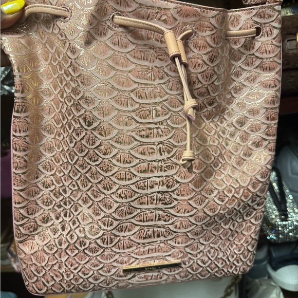 Brahmin Pink Bucket Bag - Picture 7 of 9